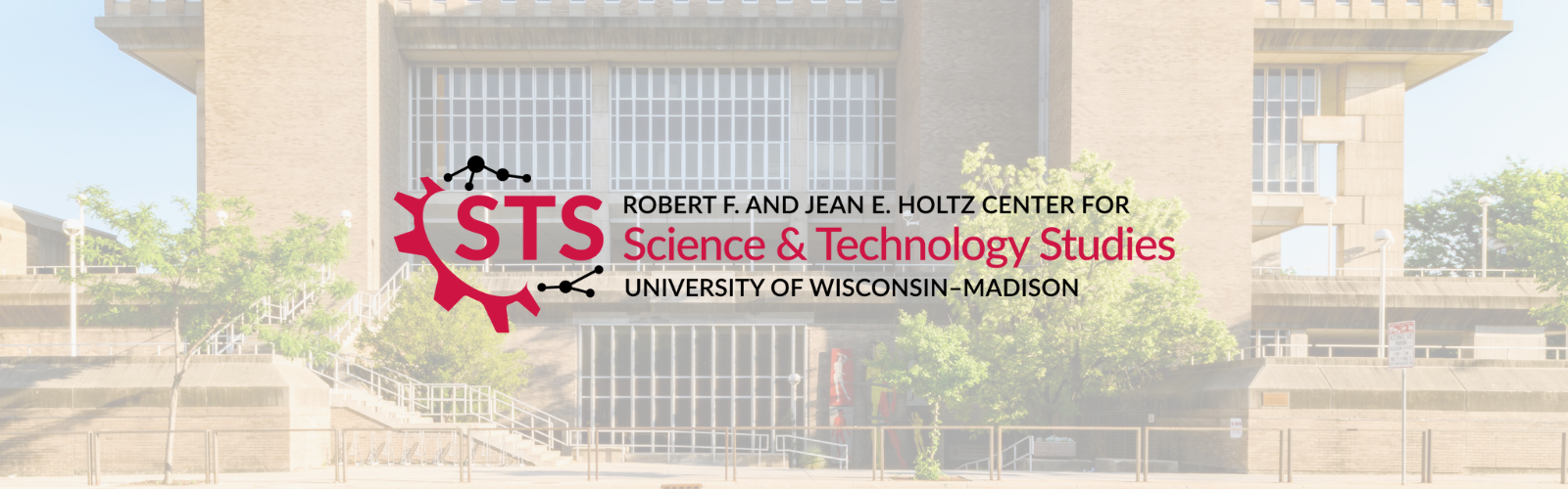 Holtz Center logo over a photo of Vilas Hall.